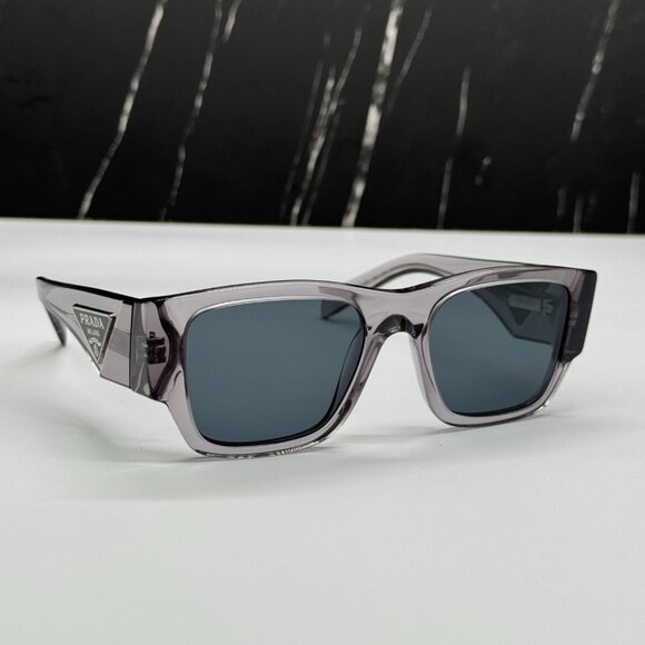 Prada Translucent Gray Frame Sunglasses with Dark Gray Lenses main image 9